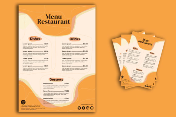 Download Restaurant Menu Flyer Print Template - Menu Collection
