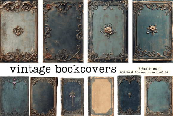 Download Vintage Book Covers Ornate Style - Vintage Collection