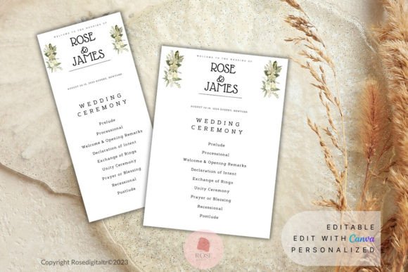 Download Printable Wedding Ceremony Program - Ceremony Collection