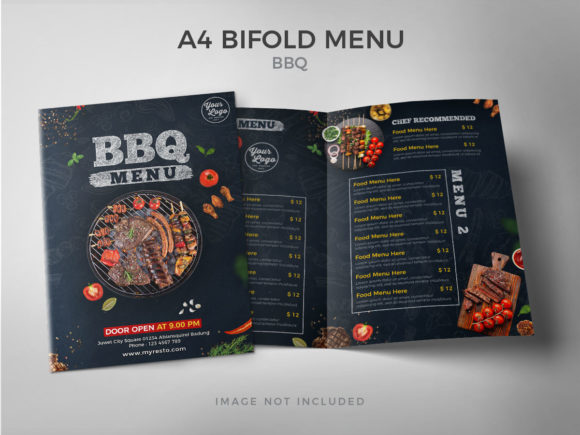 Download A4 Bifold BBQ Food Menu Template - Menu Collection