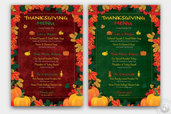 Download Thanksgiving Menu Template V1 - Menu Collection